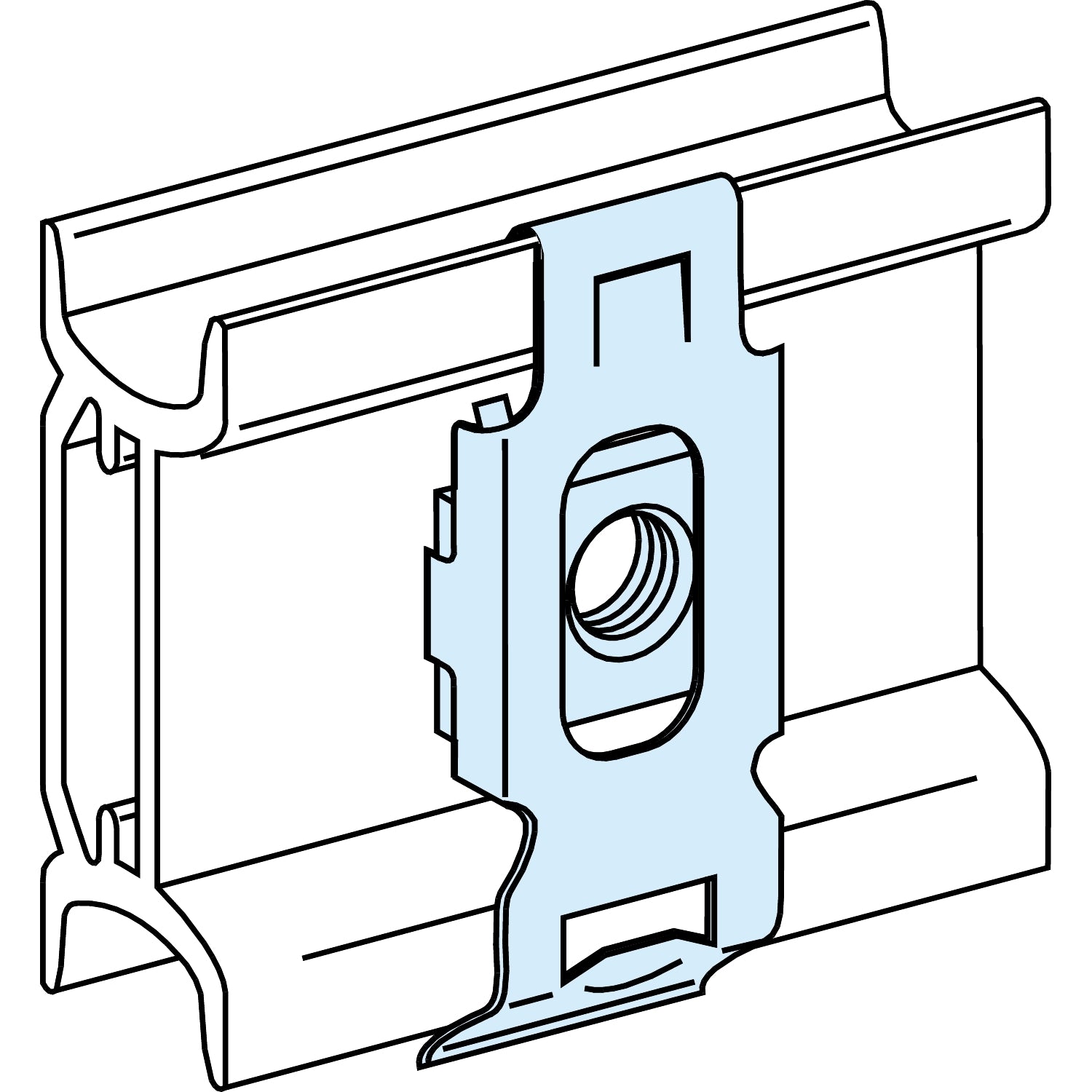 SNR LVS03166 20 Ecrous de fixation rail DIN M6
