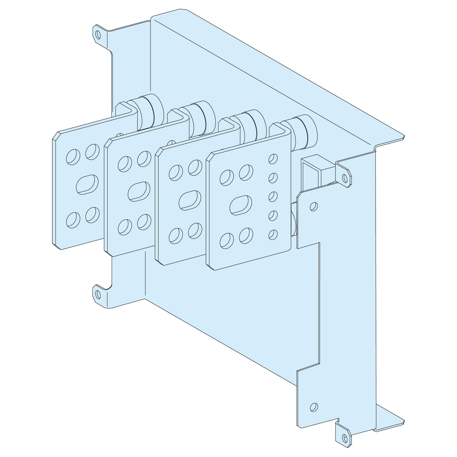 SNR LVS04460 Collecteur aval 630A 4P