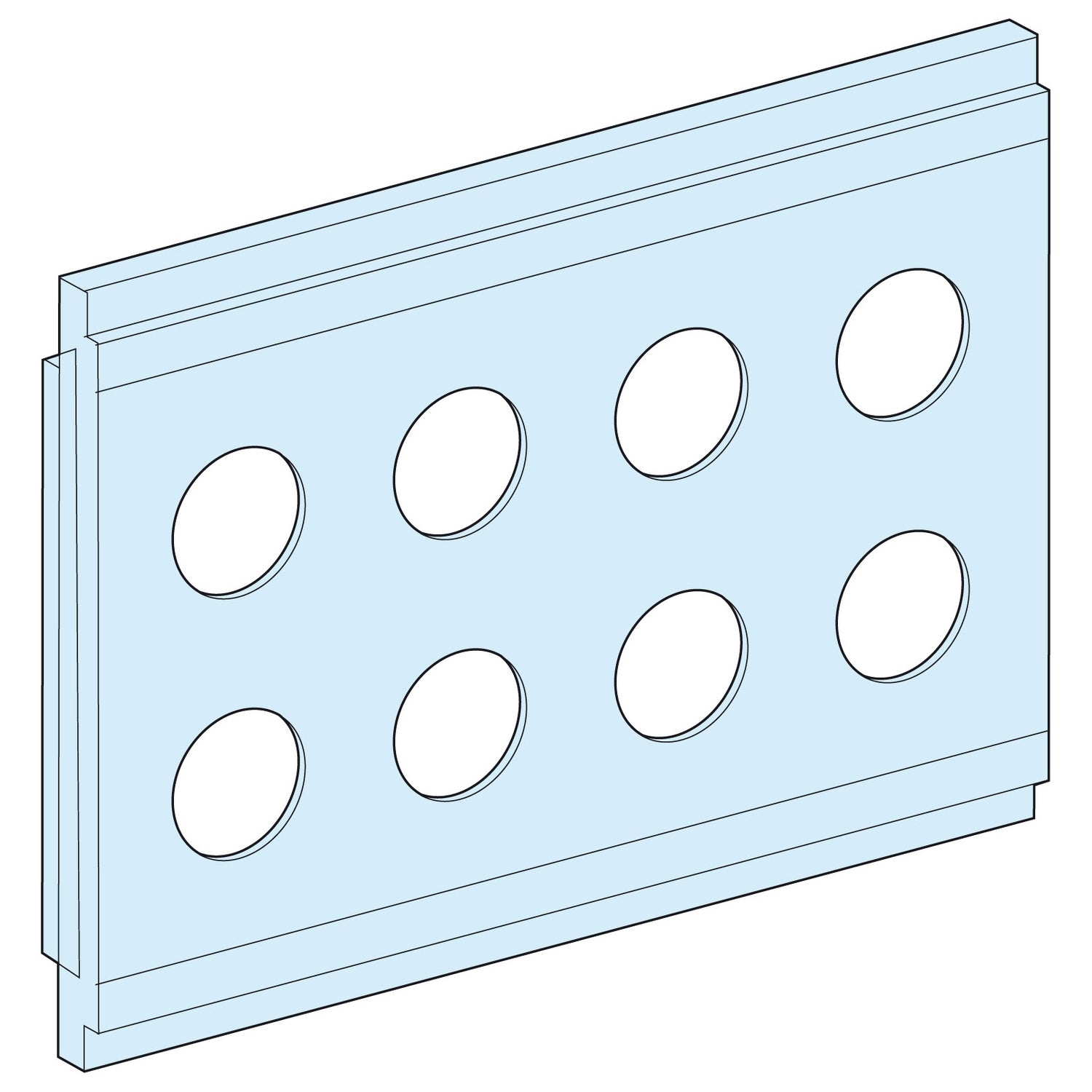 SNR LVS08862 Plaque fonctionnelle 8 trous diamètre 22