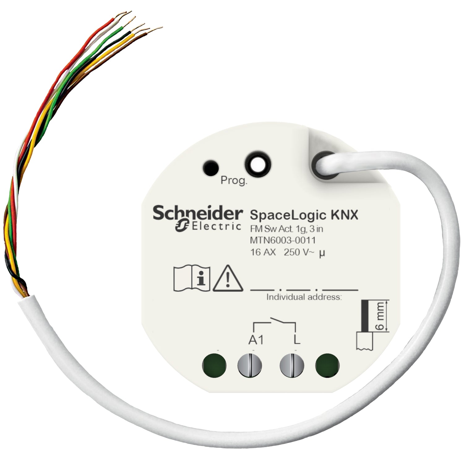SNR MTN6003 0011 Att Comm SpaceLogicKNX encastré 1x16A 3po