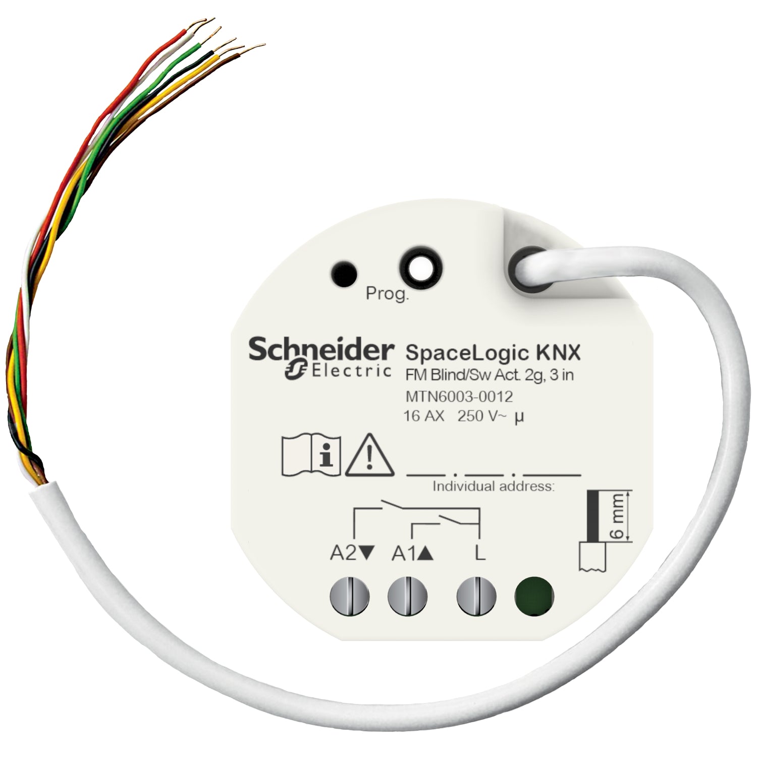 SNR MTN6003 0012 Att ComVen SpaceLogicKNX encastré 2x16A 3po
