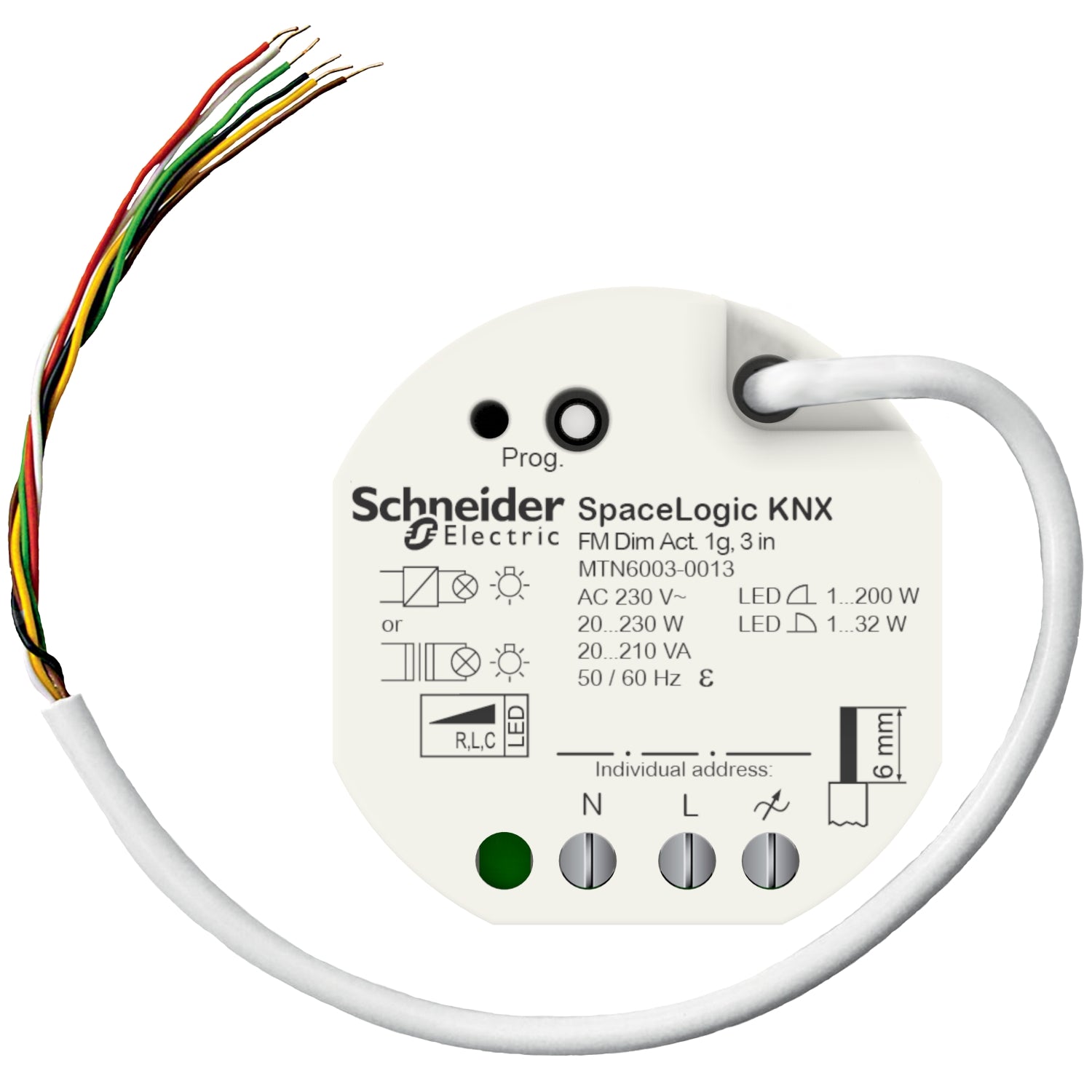 SNR MTN6003 0013 Att Dimm SpaceLogicKNX encastré 1ch 3in