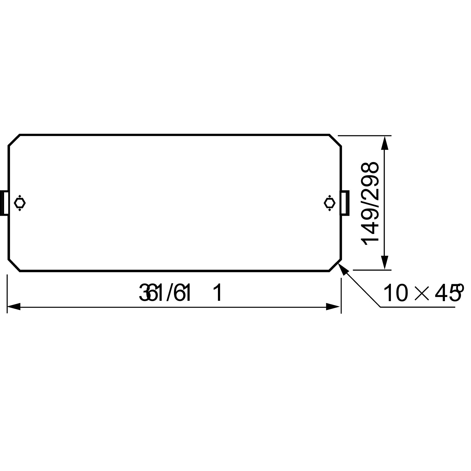SNR NSYPMP5002DLP Rückwand H300 L 500