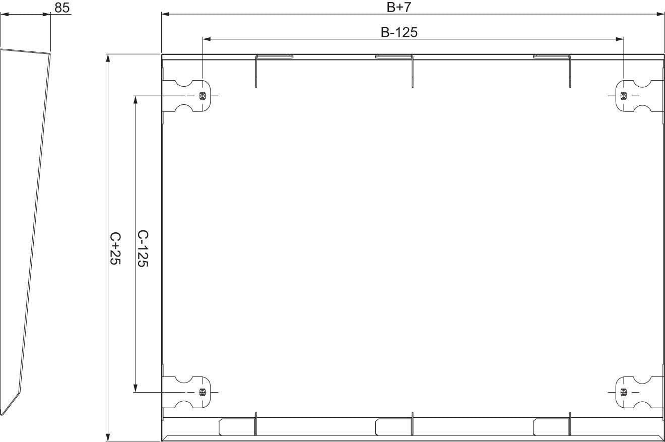 SNR NSYSC1050 Dach für 1000x500-Schrank
