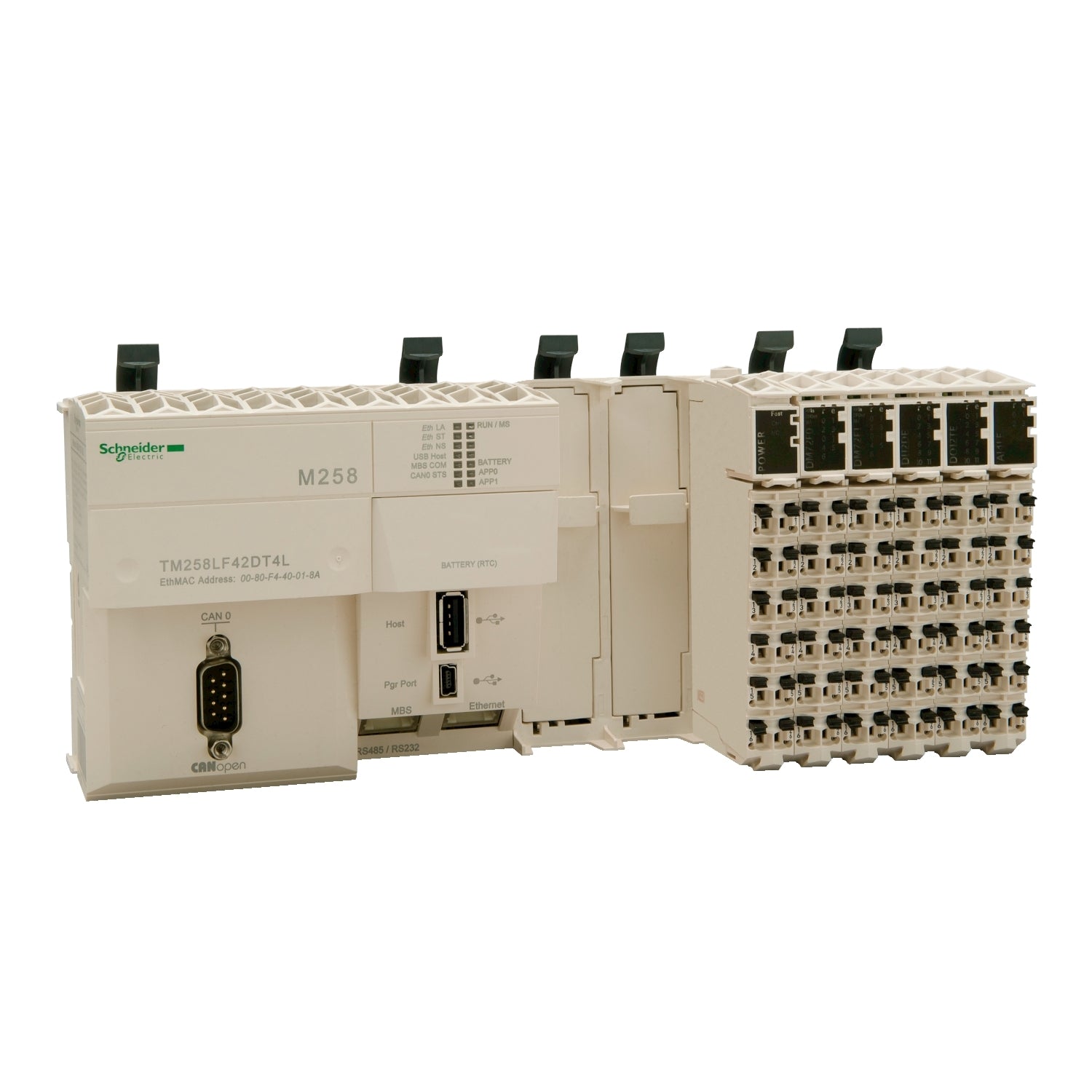 SNR TM258LF42DT4L Kompaktsockel M258 42+4IO 24Vdc CANopen