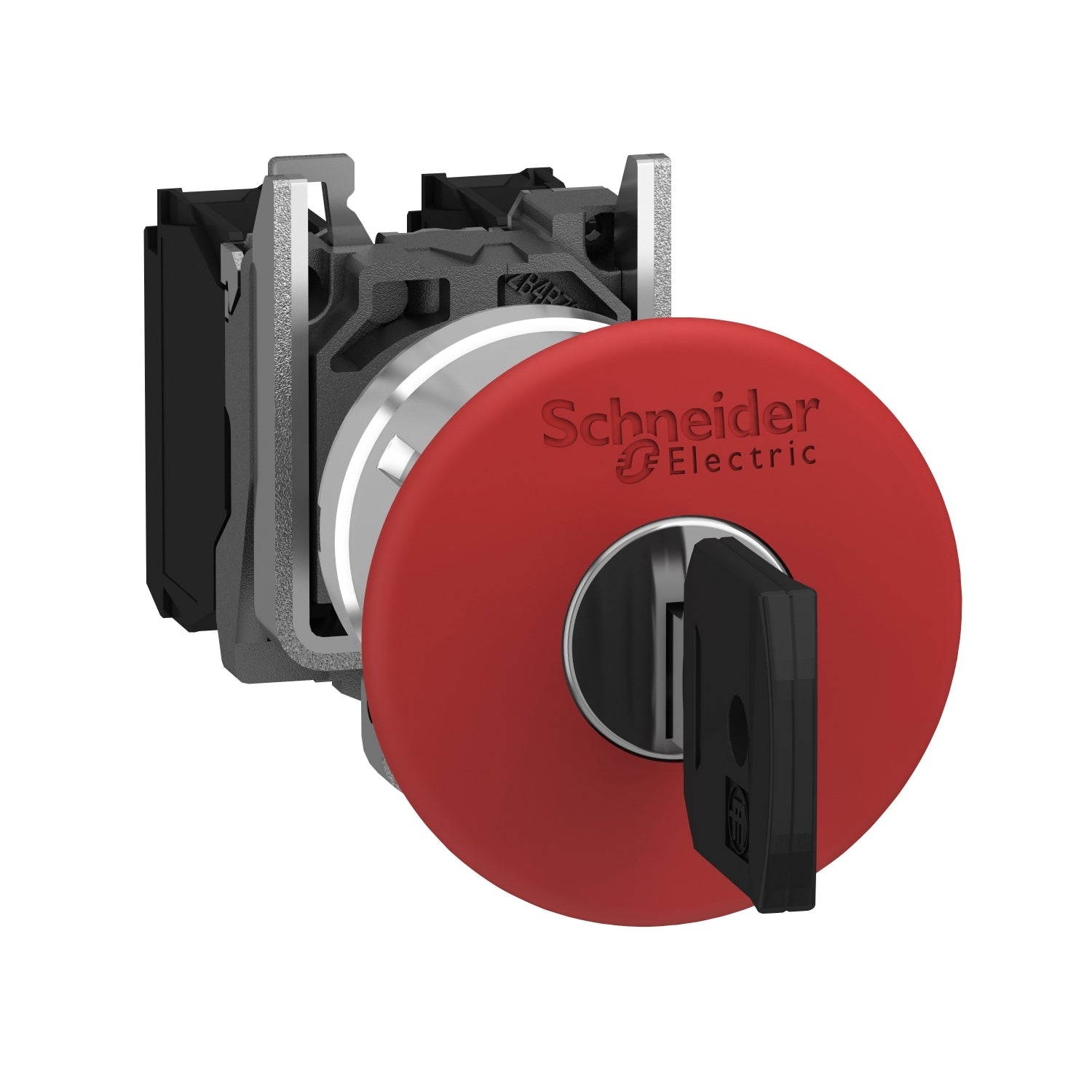 SNR XB4BS9445EX Bouton coup de poing rouge avec clé ATEX