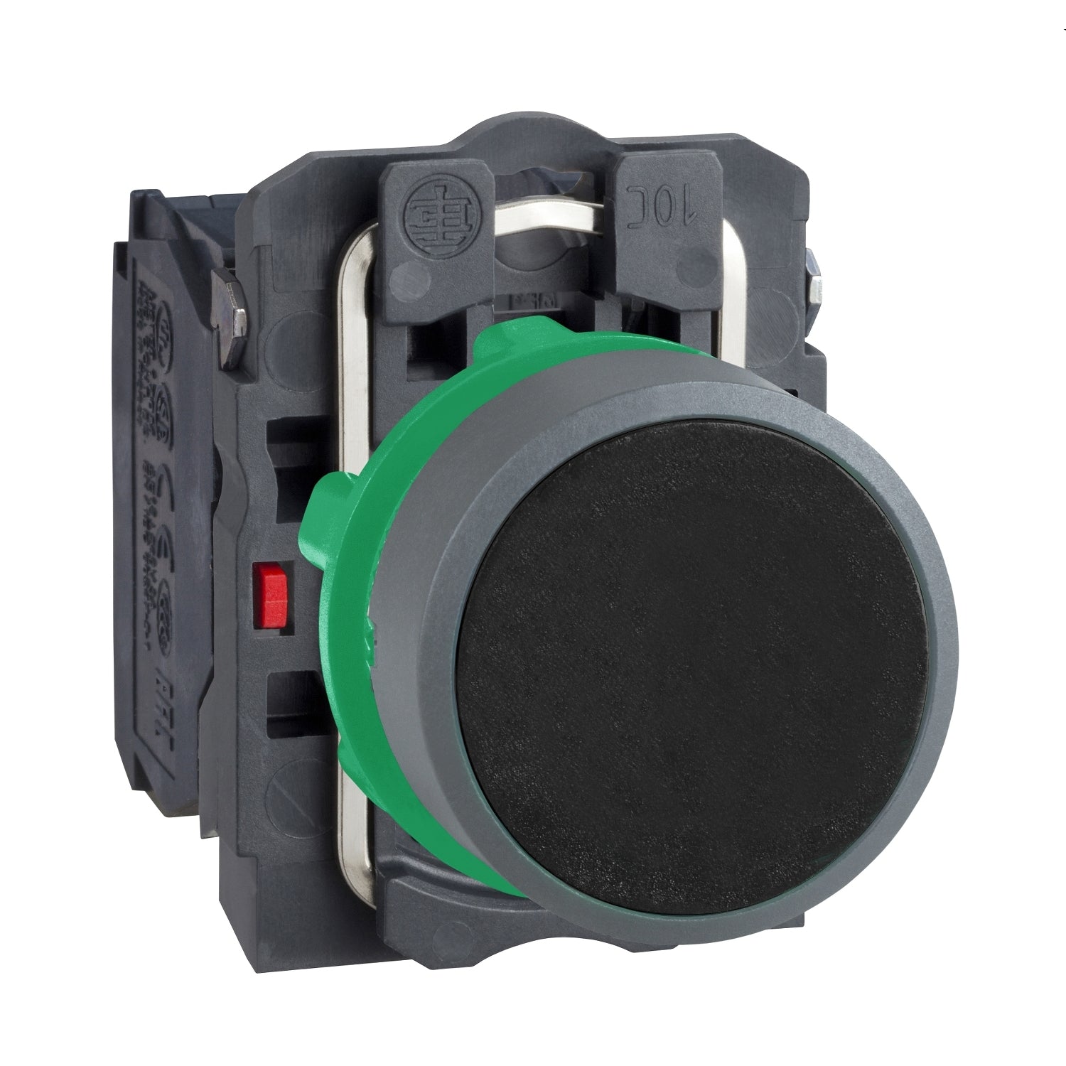 SNR XB5AA25C0 Bouton noir NO+NF bague grise