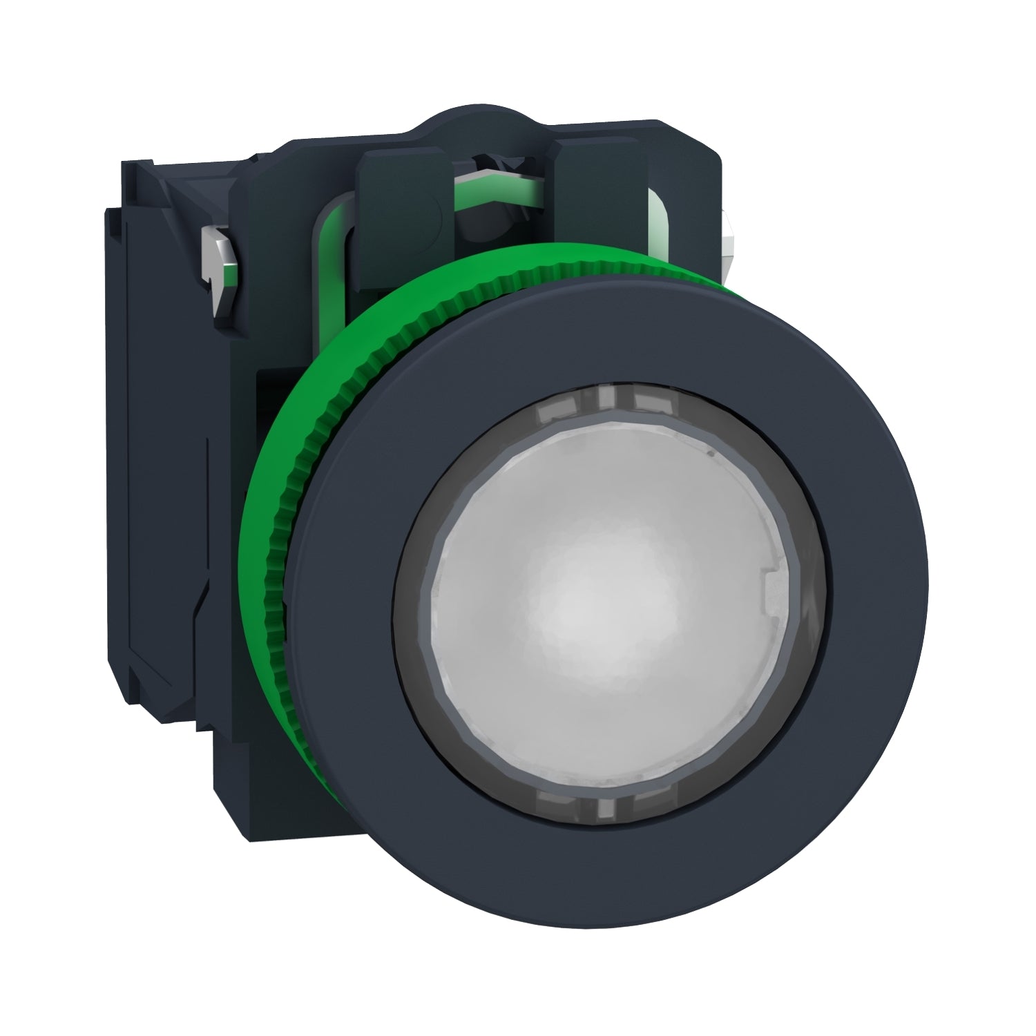 SNR XB5FW31B5 Puls lum blanc 24V NO+NC affleurant panneau