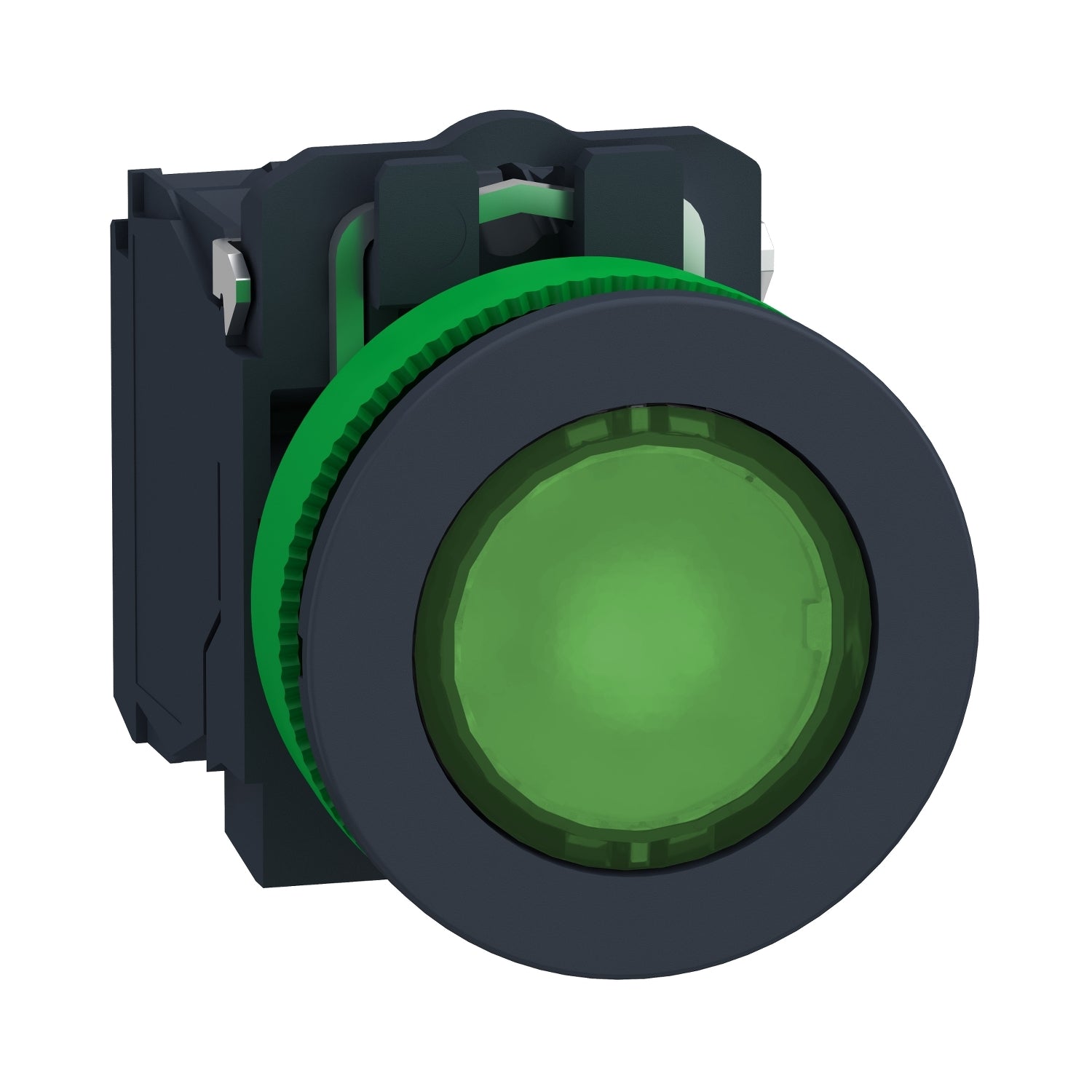 SNR XB5FW33B5 Puls lum vert 24V NO+NC affleurant panneau