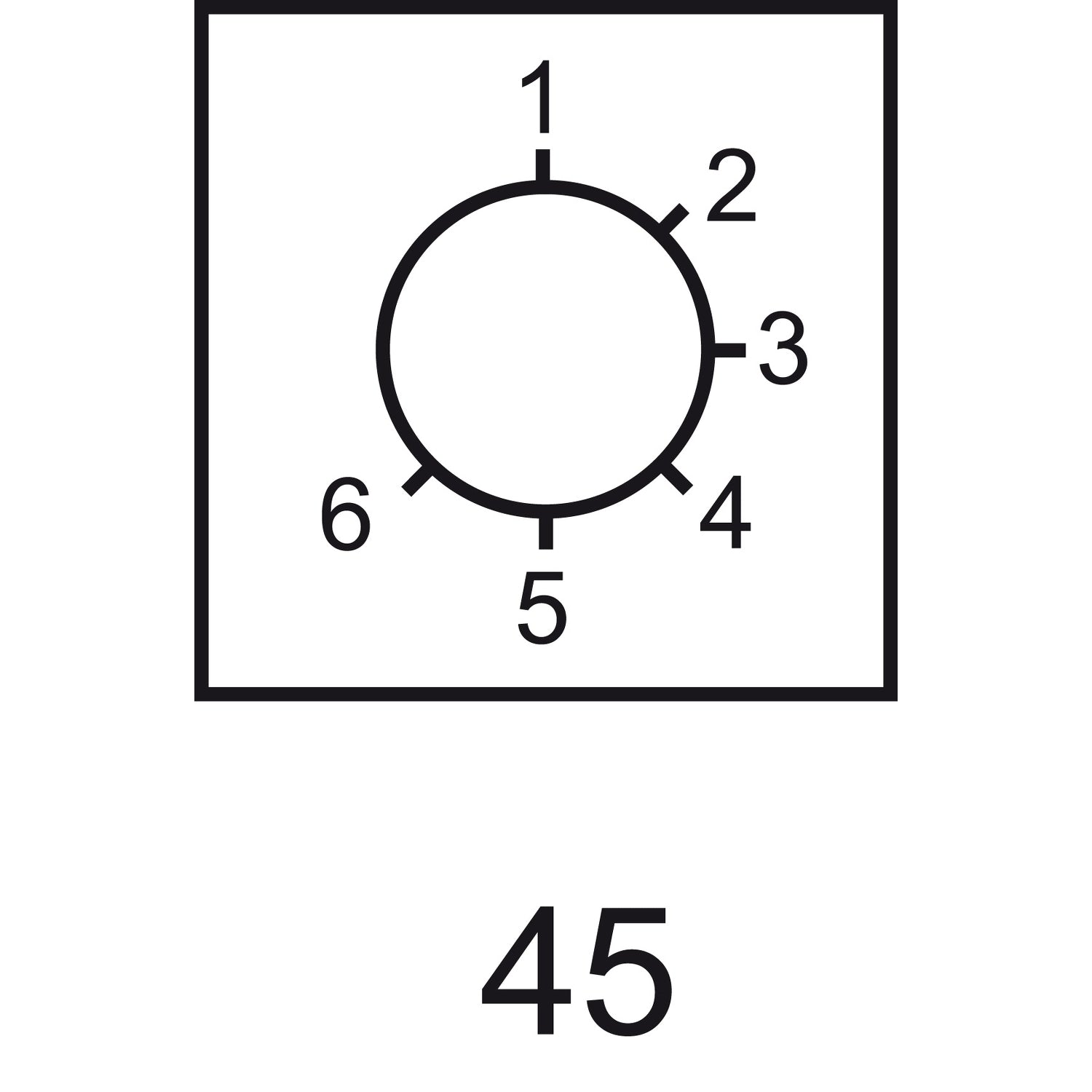 SNR XBCY7223         Etichetta da 1 a 6 46 x 46 mm