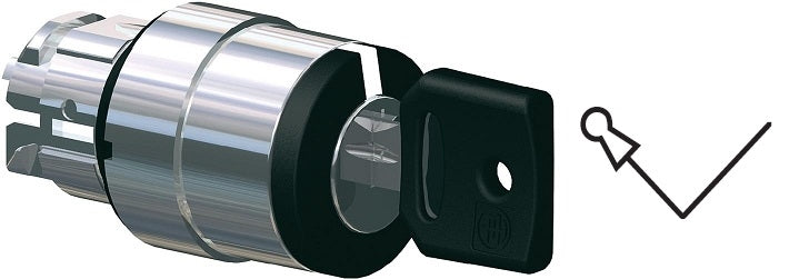 SNR ZB4BG2F034 Tête de sélecteur à clé rouge 2 pos