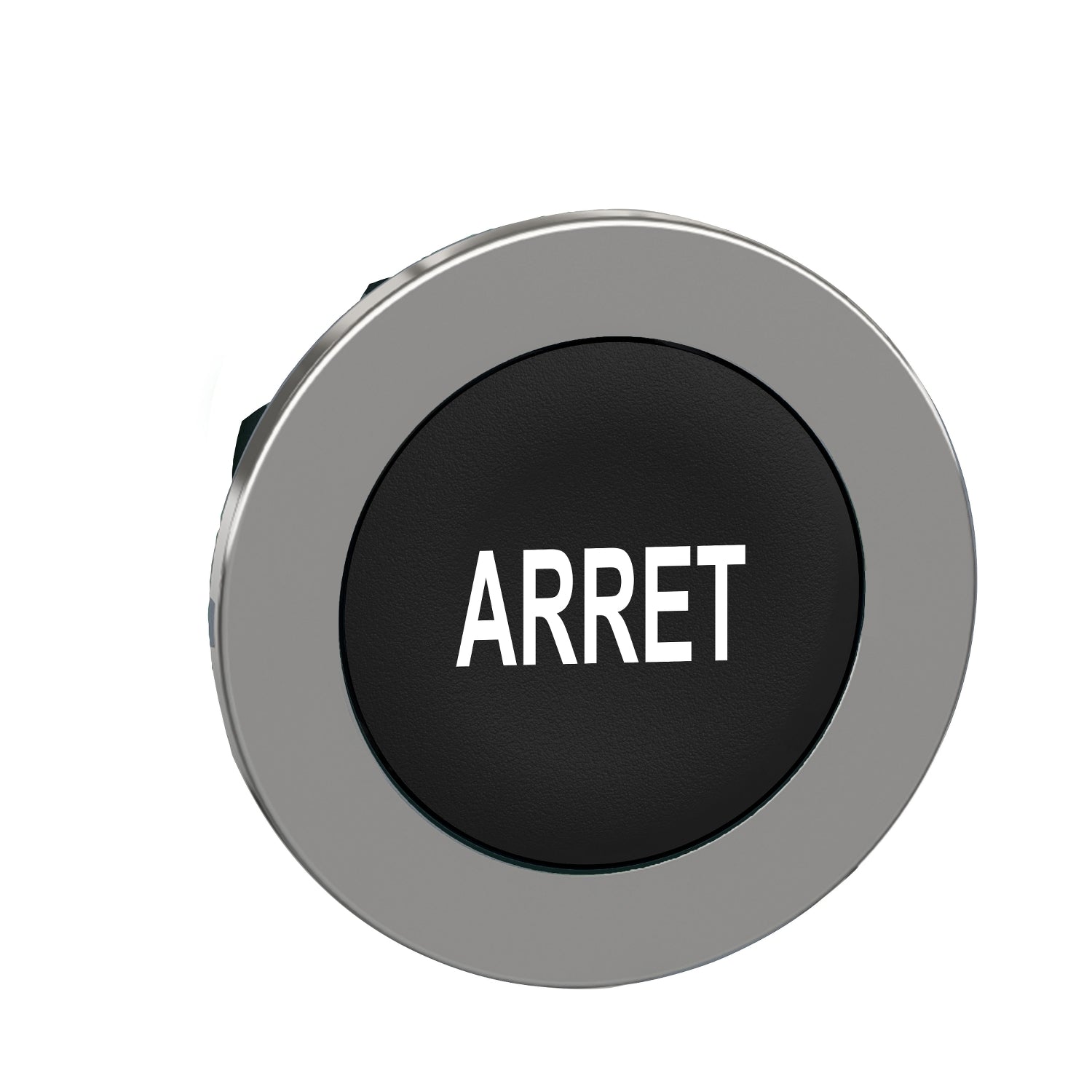 SNR ZB4FA233 Schwarzer Drucktastenkopf ''ARRET'' Unterputzpaneel