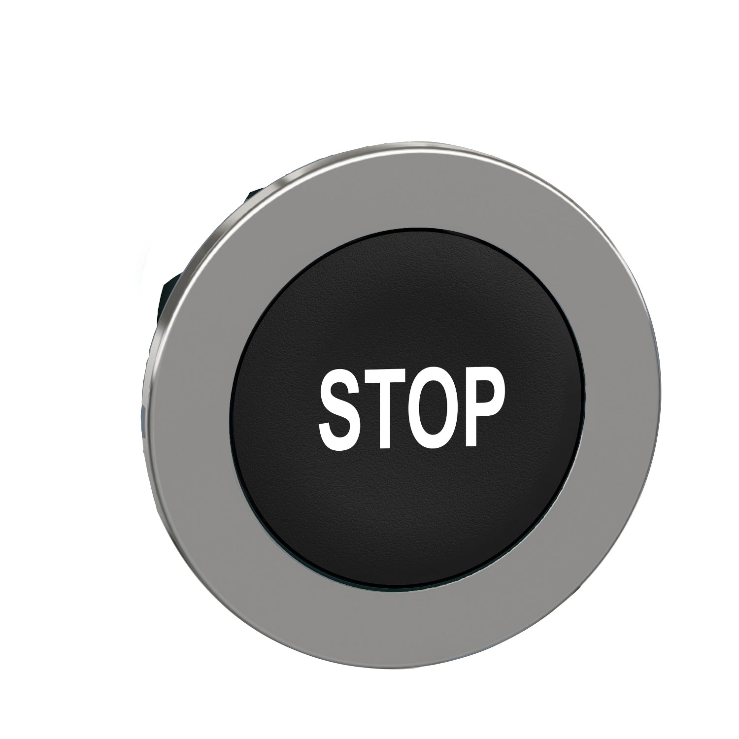 SNR ZB4FA234 Tête de bouton noire ''STOP'' affleurante avec panneau