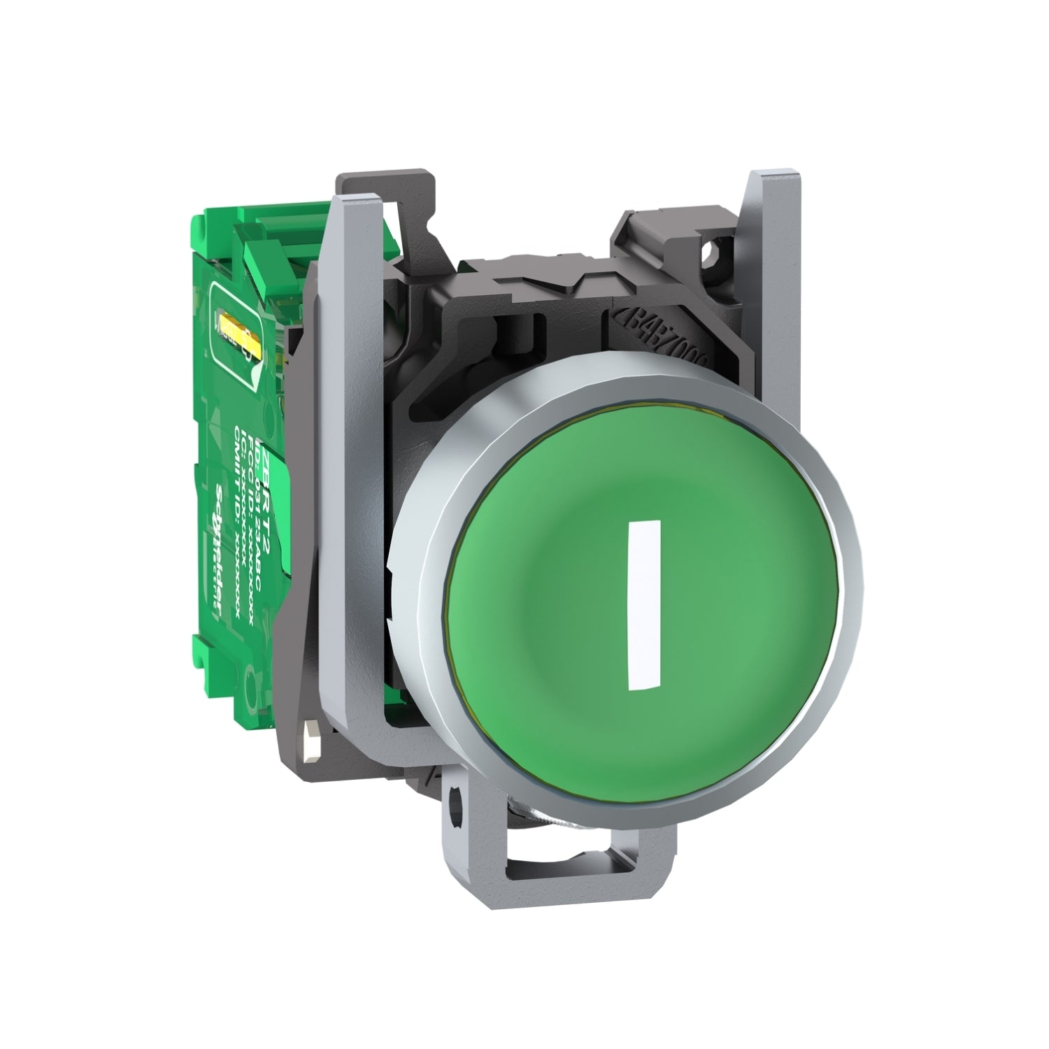SNR ZB4RTA331 Bouton émetteur vert '' I ''