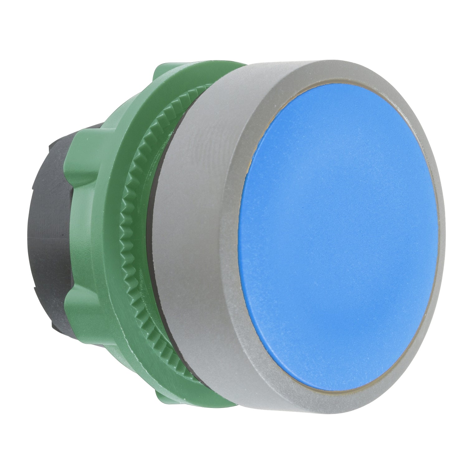 SNR ZB5AH06C0 Tête de bouton bleue avec lunette grise