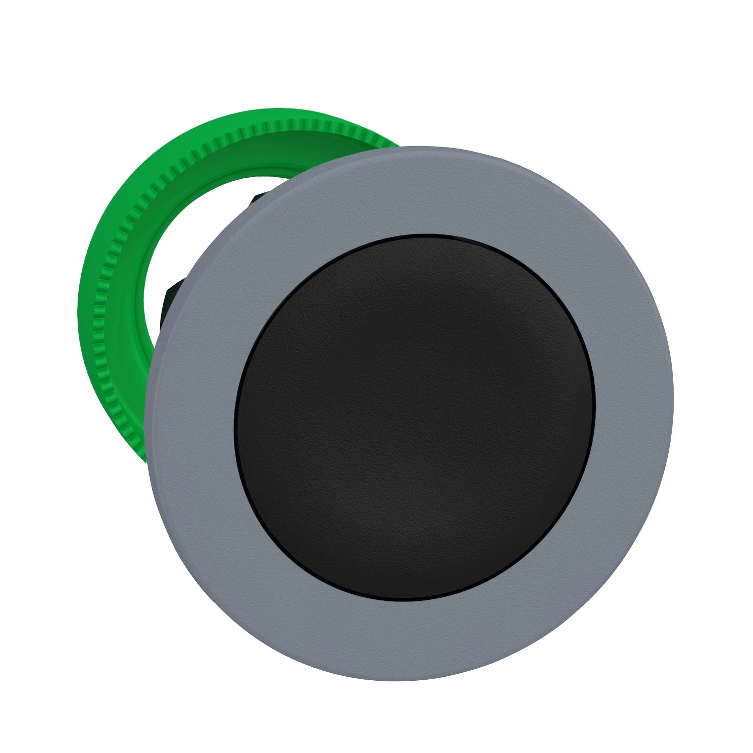 SNR ZB5FA2C0 Tête de bouton poussoir noire affleurante avec virole grise