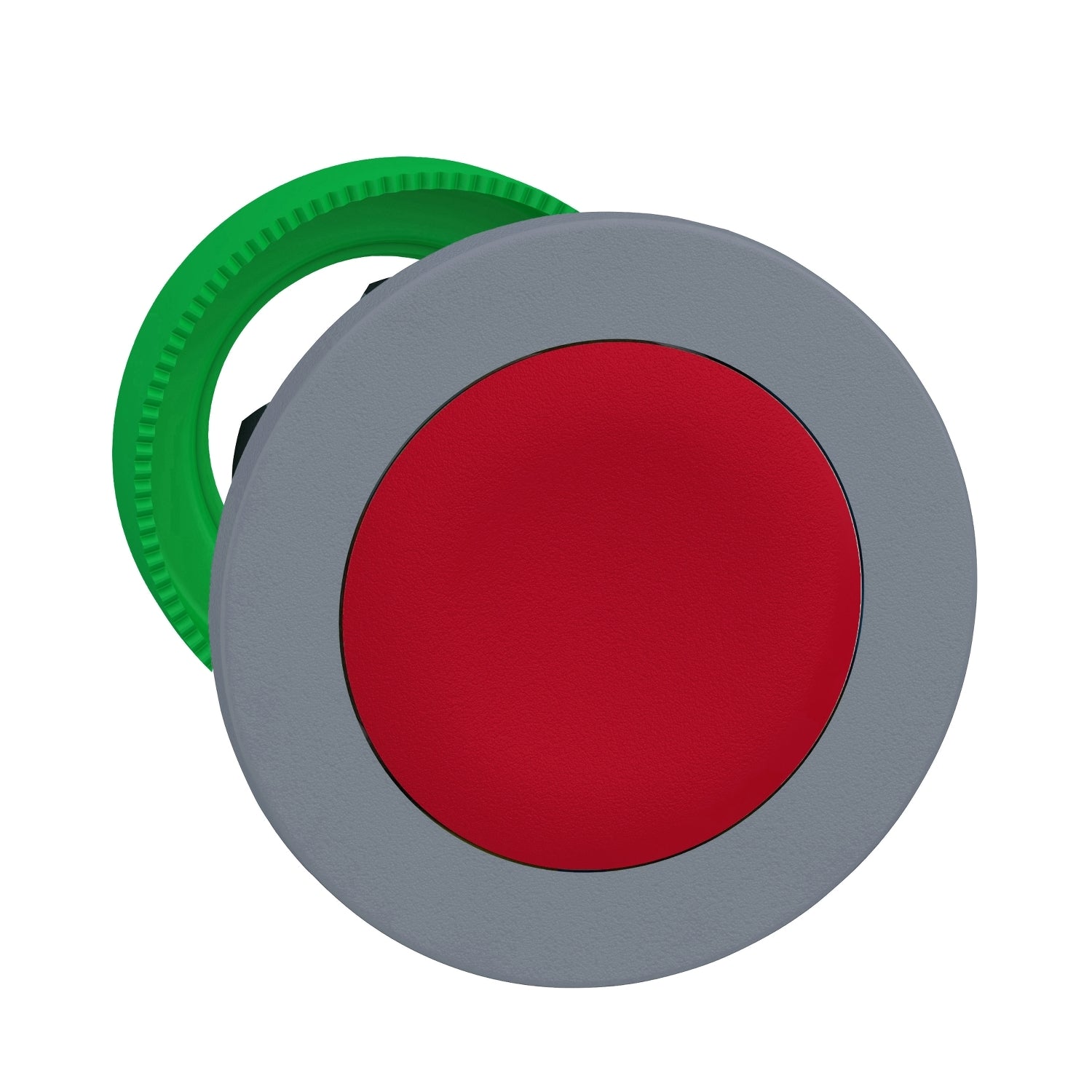 SNR ZB5FA4C0 Tête de bouton poussoir rouge affleurante avec virole grise