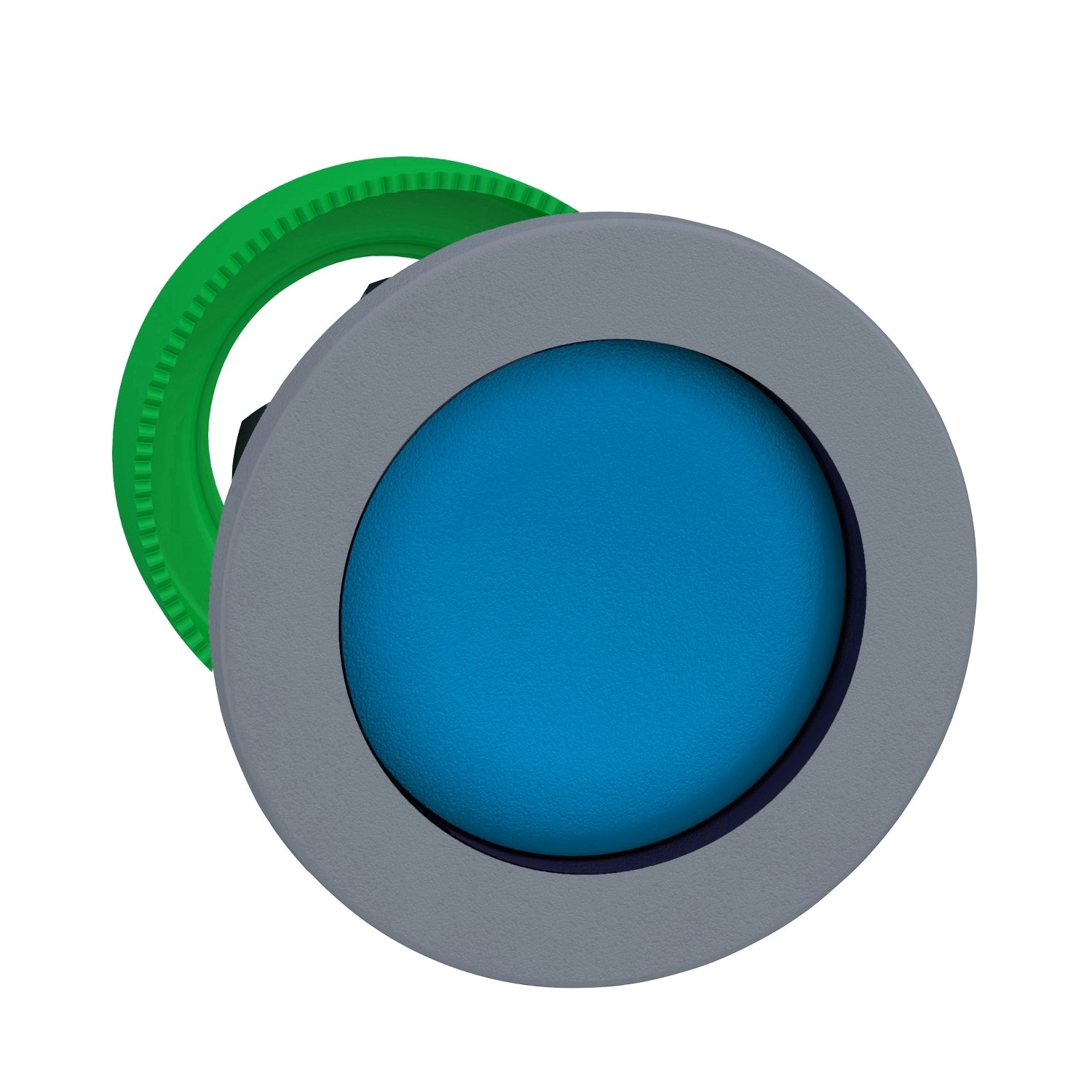 SNR ZB5FA6C0 Blauer Drucktastenkopf bündig mit grauer Ferrule