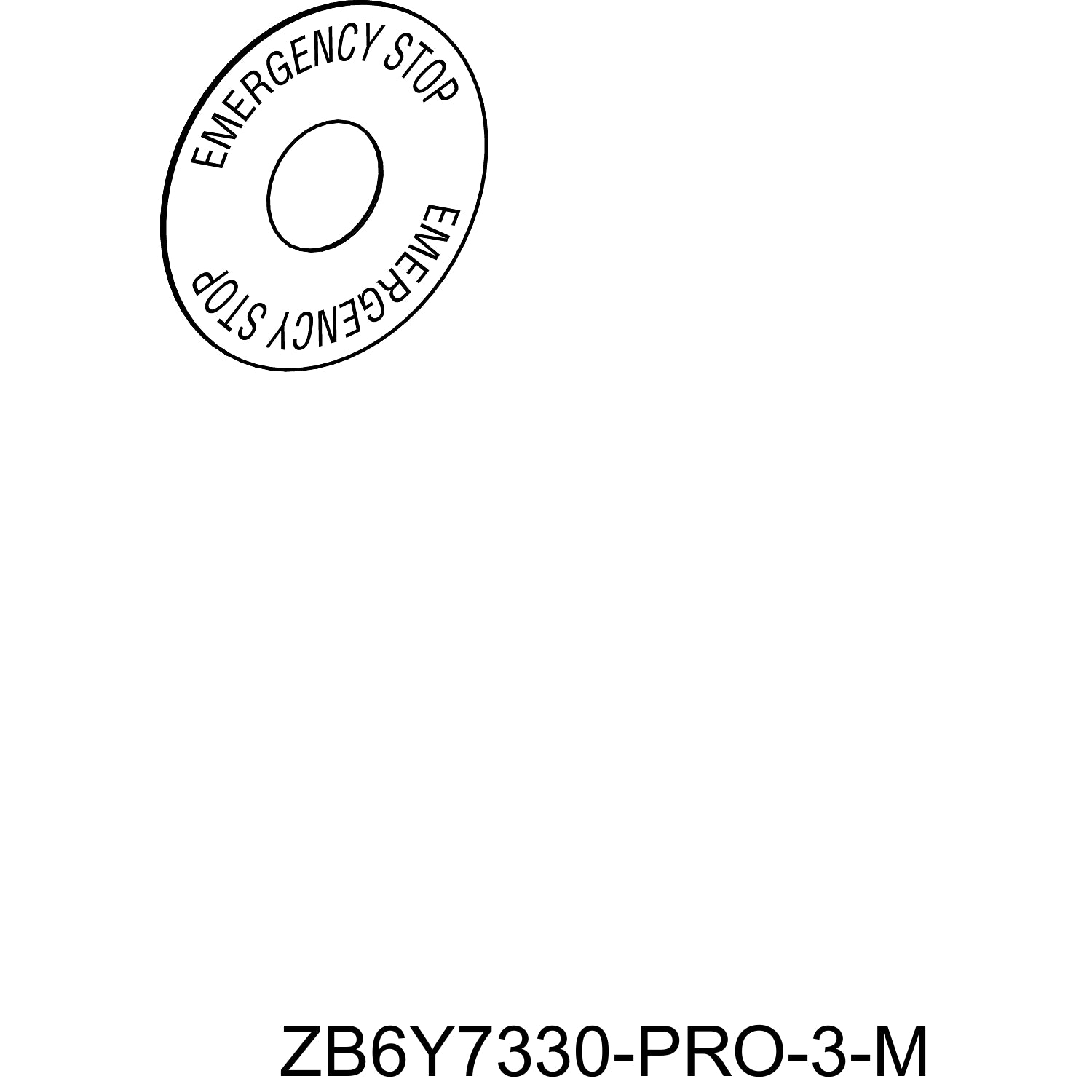 SNR ZB6Y7330 Etiquette circulaire ''arrêt d'urgence''