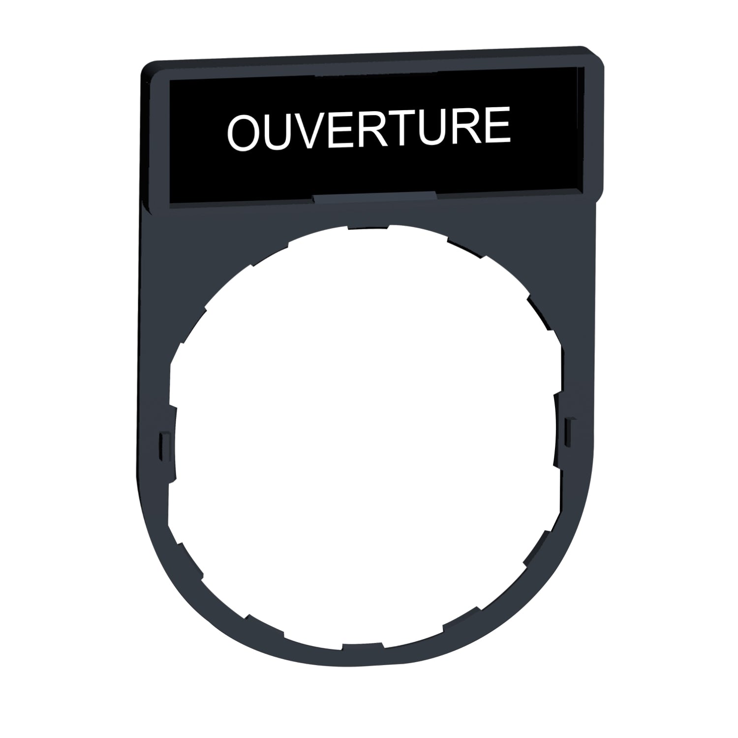 SNR ZBY2113 Porte-étiquette + étiquette 'OUVERTURE'