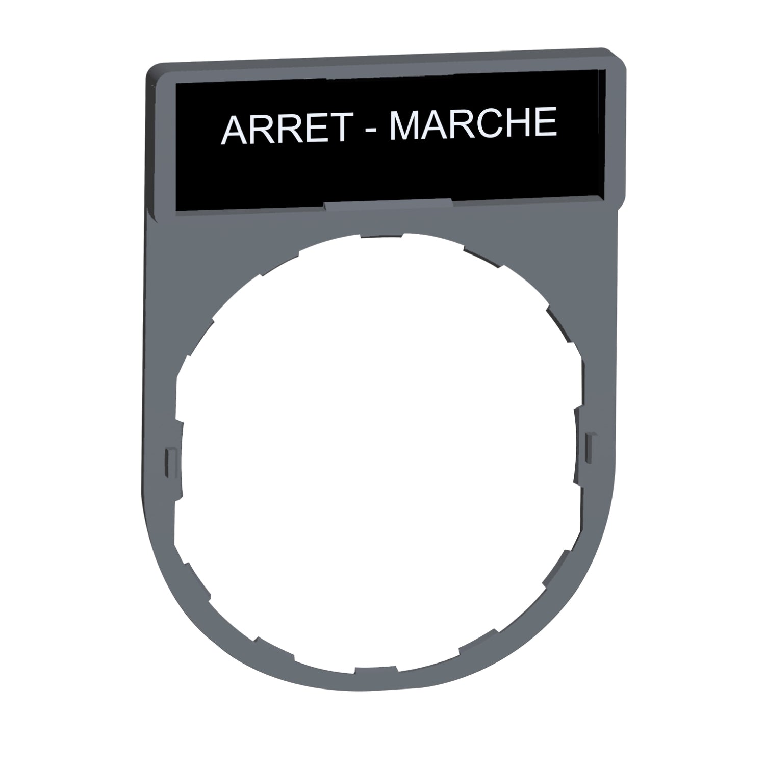 SNR ZBY2166C0 Porte-étiquette + étiquette 'ARRET MARCHE'
