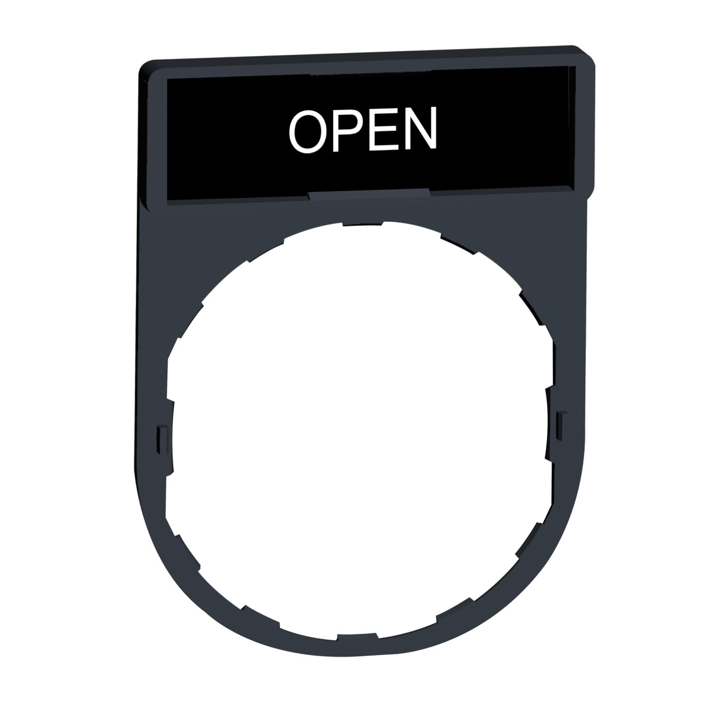 SNR ZBY2313 Porte-étiquette + étiquette 'OPEN'