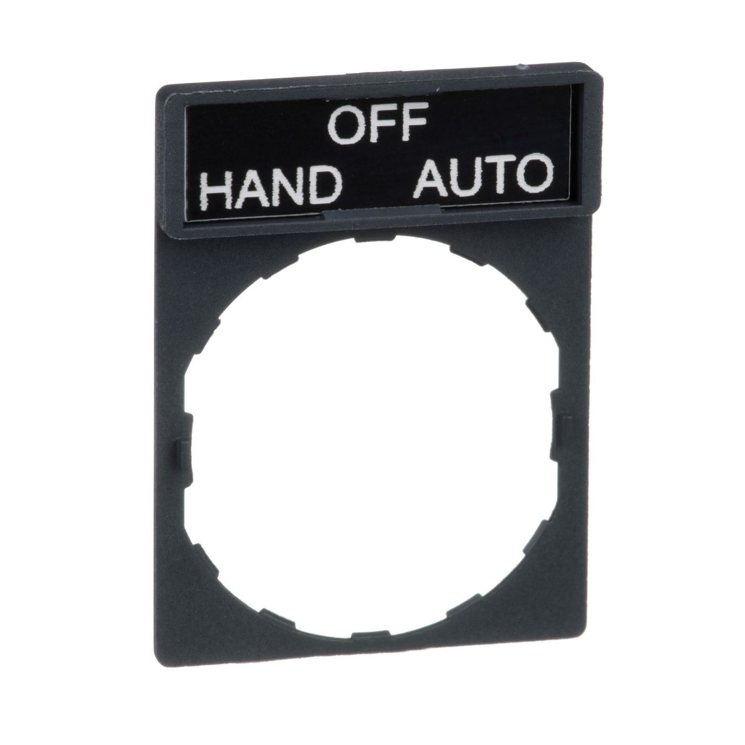 SNR ZBY2387 Porte-étiquette+étiquette 'HAND OFF AUTO'