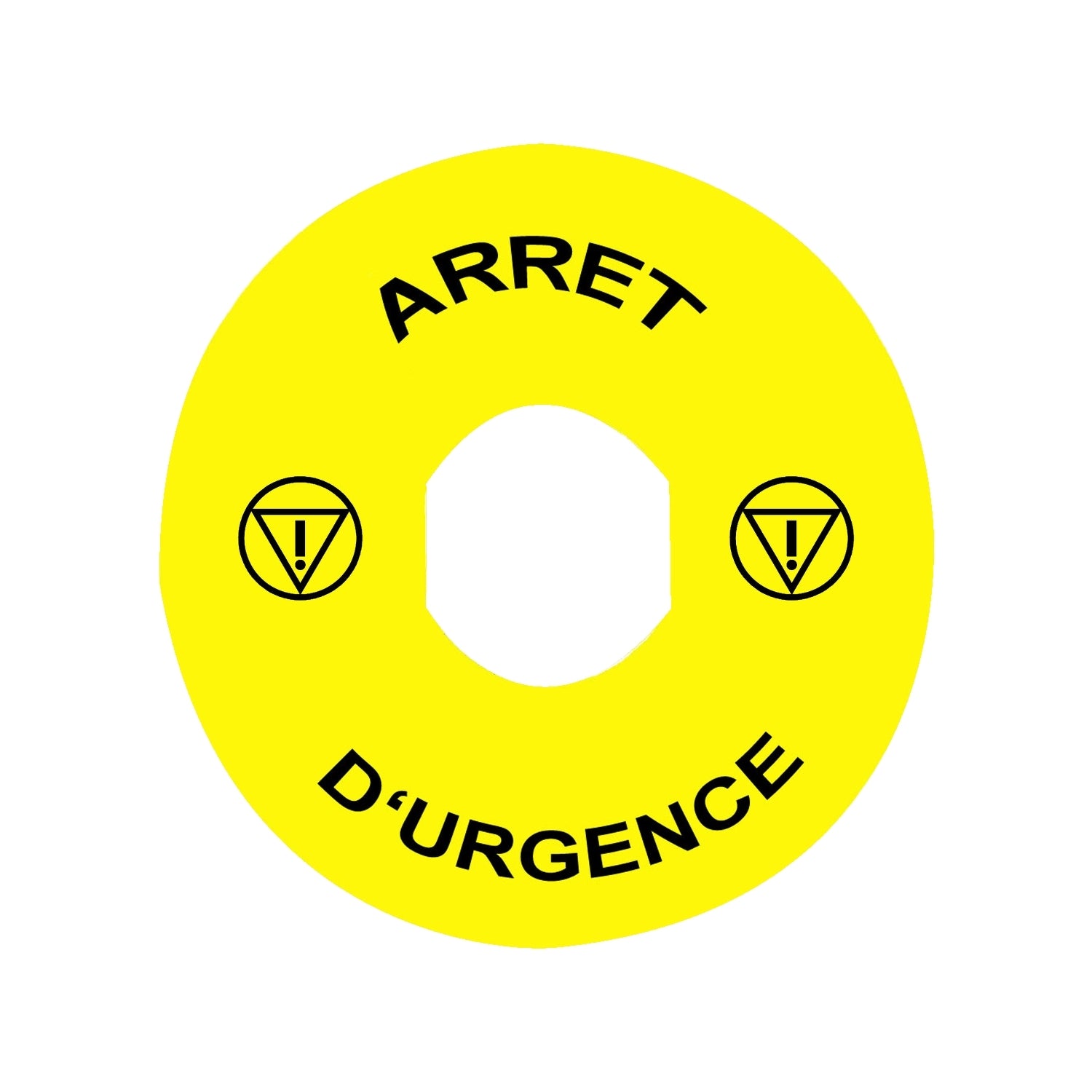 SNR ZBY8130 Etiquette 'ARRET D'URGENCE'