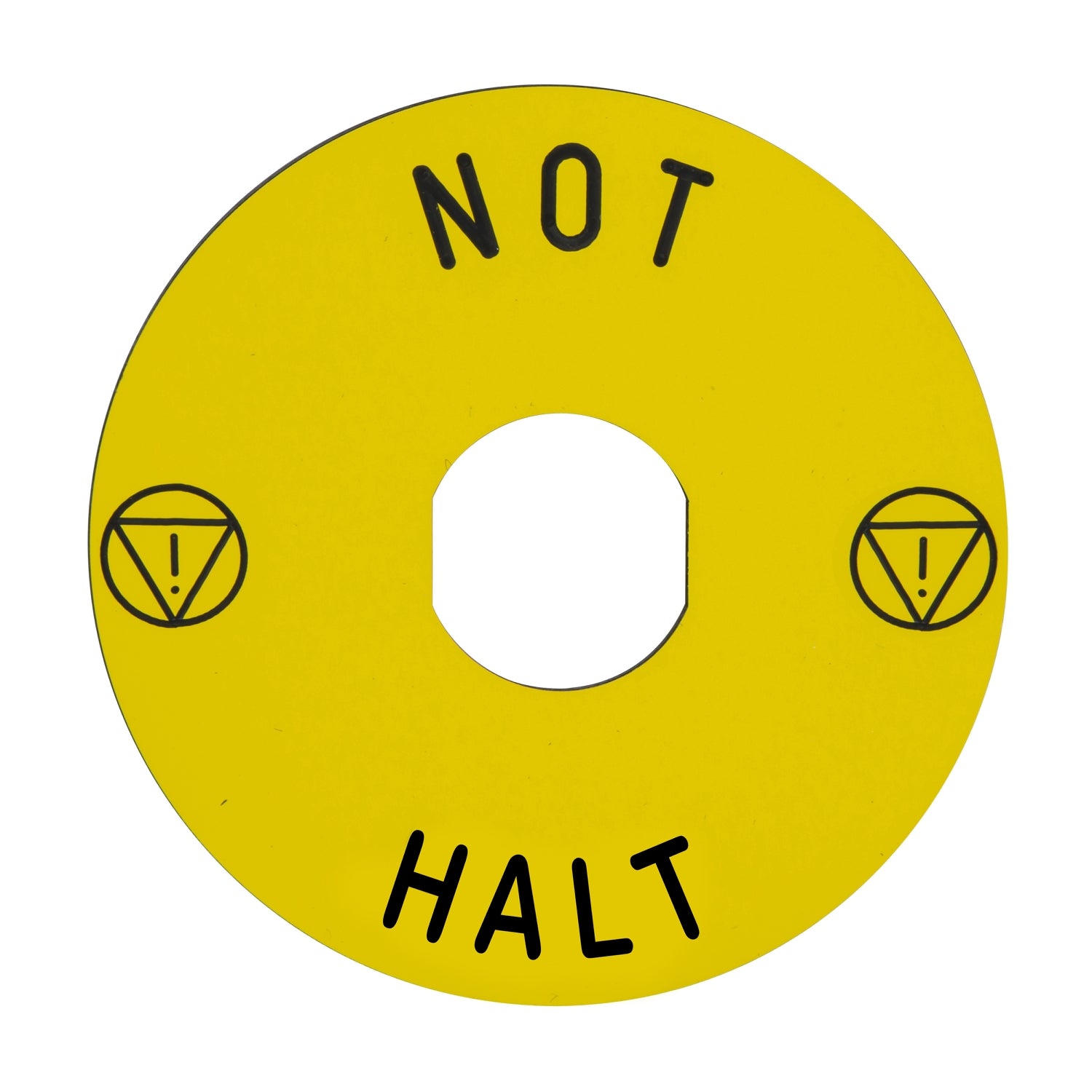 Étiquette SNR ZBY8230 'NOT HALT'