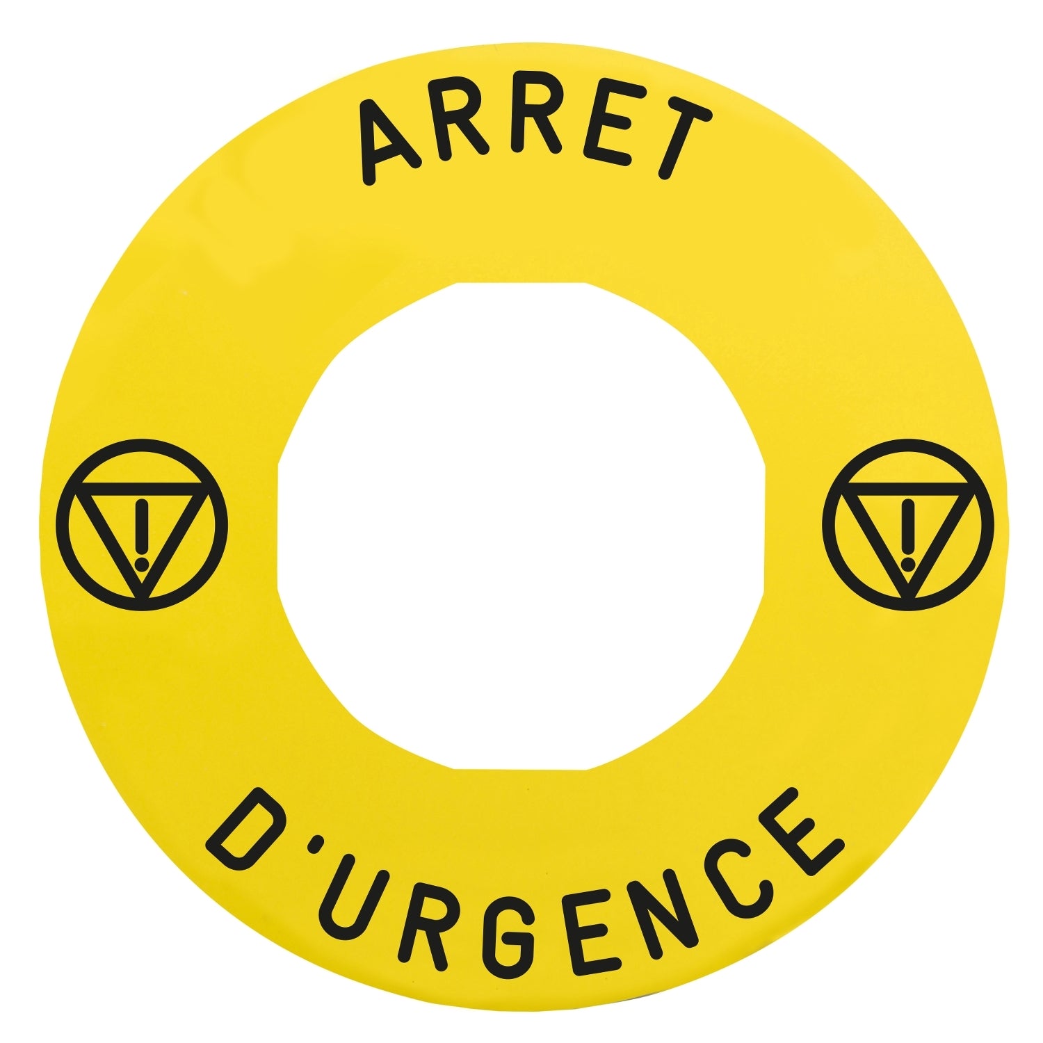 SNR ZBY9130T Etiquette 'ARRET D'URGENCE'
