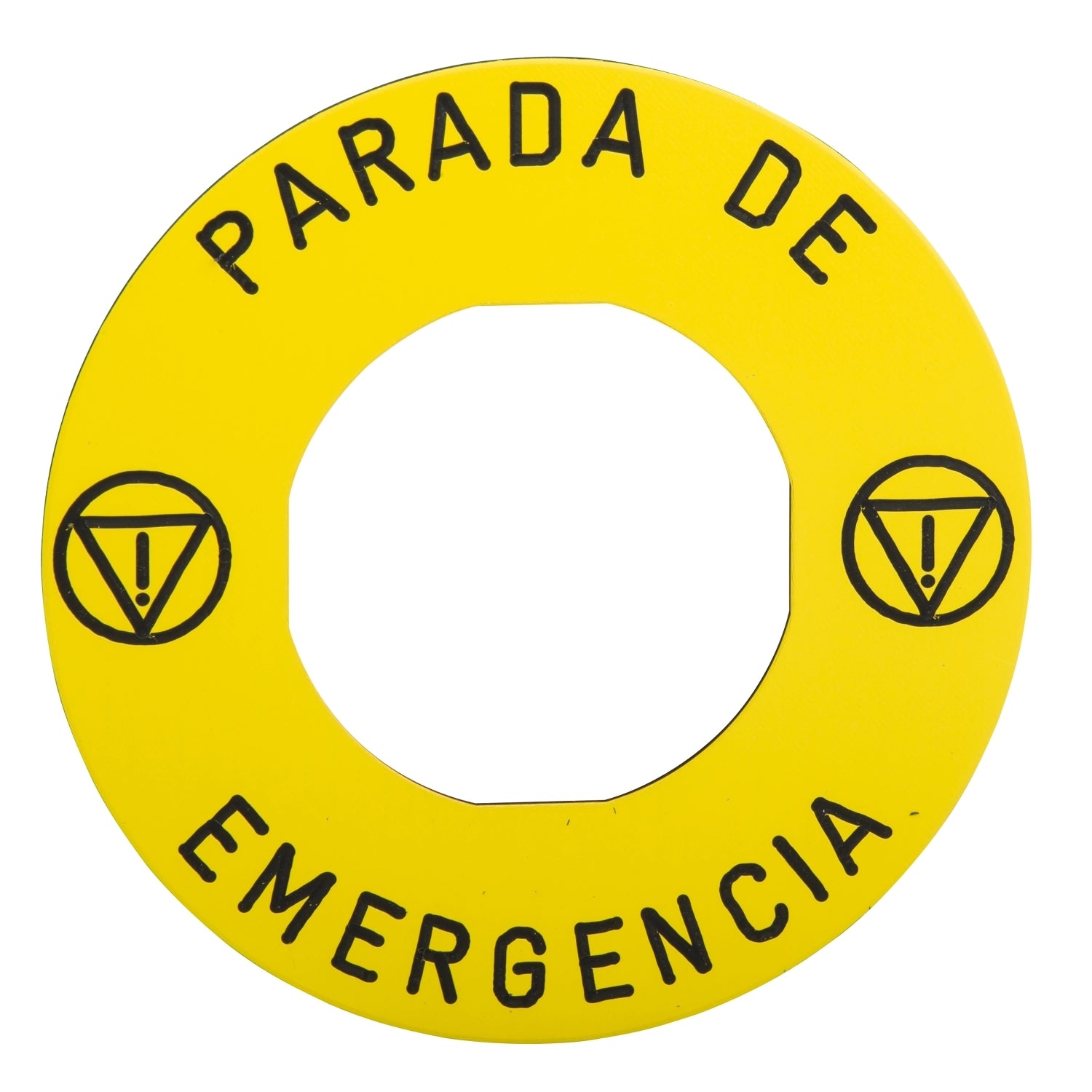 SNR ZBY9430T Étiquette jaune 'PARADA DE EMERGENCIA'