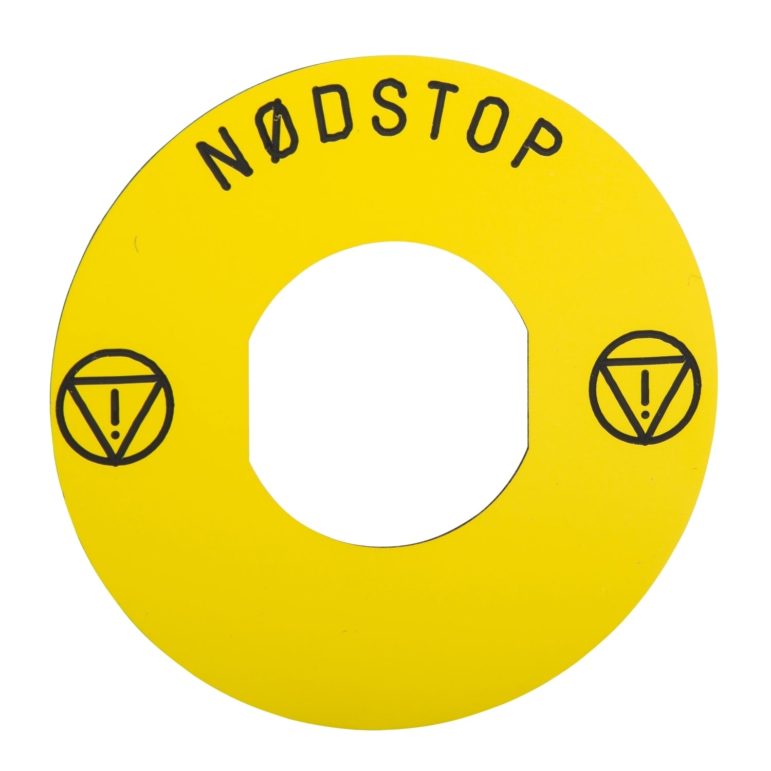 SNR ZBY9830 Etiquette jaune 'ndstopp'