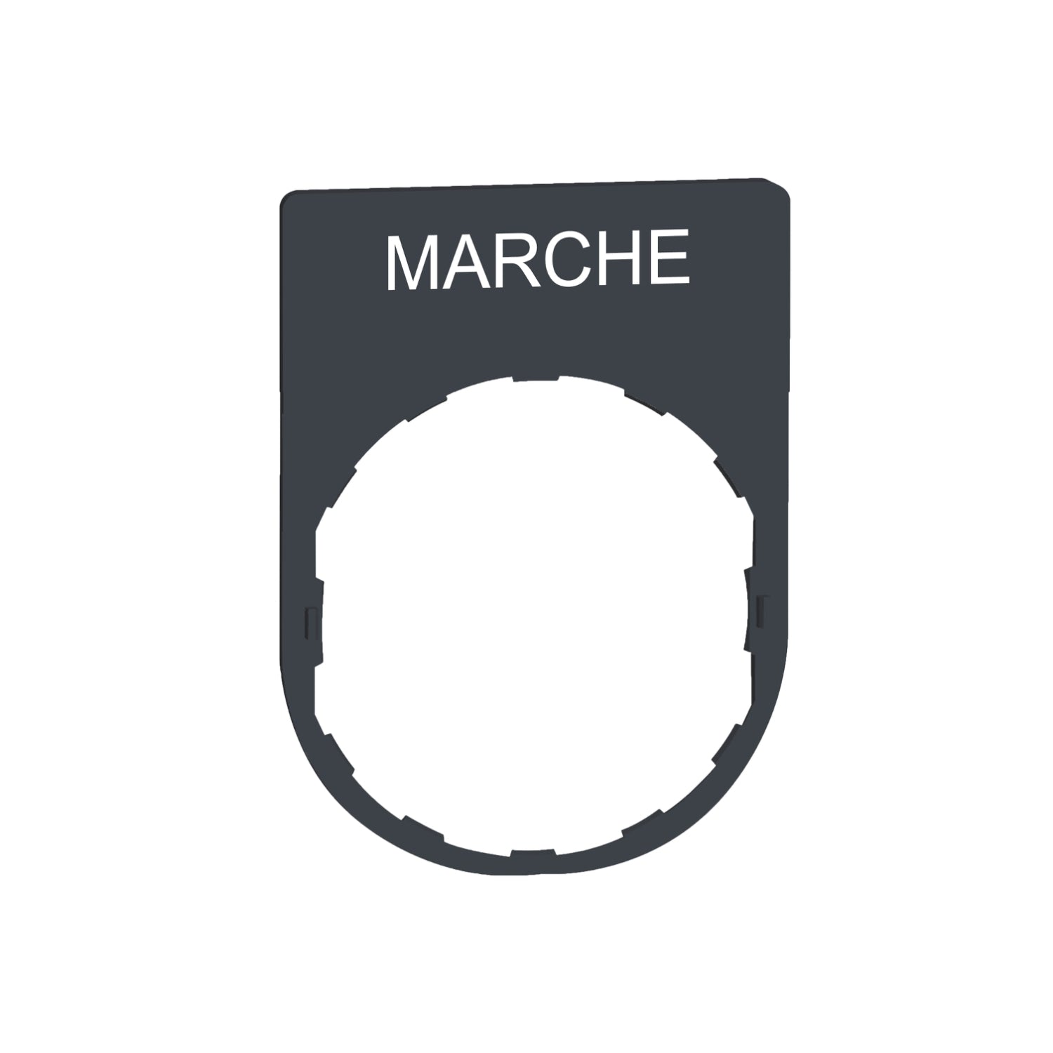 SNR ZBYP2103 Porte-étiquette + étiquette 'MARCHE'