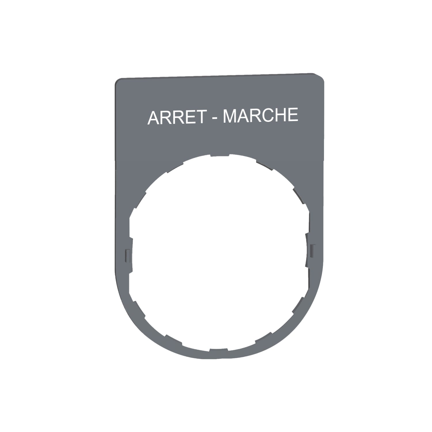 SNR ZBYP2166C0 Porte-étiquette + étiquette 'ARRET MARCHE'
